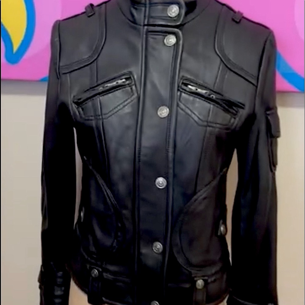 Be Forever U.G.I.Z. Black Leather Moto Jacket